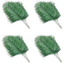 48Pcs Artificial Leaves Plants Faux Fronds Tropical Large Leaves Greenery Plant for Leaves Hawaiian Party