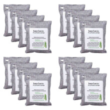 Activated Bamboo Charcoal Bag Doft Remover 200Gx16, Luftrenande PåSar för Hem, Bil, Garderob, Skor
