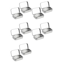 Scatola Portaoggetti Piccola da 10 Pezzi con Coperchio Scatole Latta Rettangolari Piccole Scatola Metallo con Coperchio Scatola Latta Piccola per La