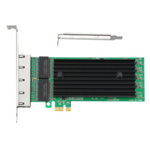 PCIe X1 to 4-Port Gigabit Network Card Ethernet Adapter with I82576 Chip, Supports Windows 10/11, Ubuntu, and Linux