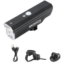 MEROCA 4000mAh Bike Light USB Rechargeable 1500 Lumen Bicycle Headlight Waterproof Super Bright Front Lights Cycling Flashlight