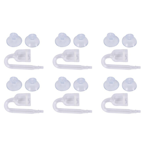 6X Aquarium Fish Tank CO2 Diffuser Carbon Dioxide Reactor with Ceramic Disc + 12 Suckers