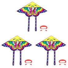3X Pipas Coloridas de NáIlon Cauda Longa Ao Ar Livre Brinquedos Voadores para CriançAs CriançAs Kite Surf com 50 M Linha de Pipa de Alta Qualidade