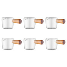 6Pcs Sauce Dish with Handle Dipping Bowl Glass Bowls Sauce Dish Seasoning Dish Saucer Appetizer Plates Tableware