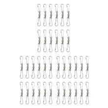 36 Pack Double Clip Swivel Hooks for Wind Spinners, Hanging Windsock, Wind Chimes Crystal Twisters Party Supply