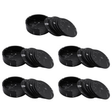 Coasters for Drinks 30-Piece with Holder,Black Round Cup Mat Pad Set of Home and Kitchen Use