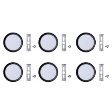6X Runde OberfläChe Angebrachte GefüHrte Downlight Decken Lampen Punkt Licht 220V Ultra DüNne Fahrerlose Decken Befestigungen, die Neutrales Licht