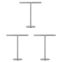 3X Stående Handdukshylla med Borstad Finish, Kraftig Bas, T-Formad Handduksställning i Rostfritt Stål för Badrum, Kök.