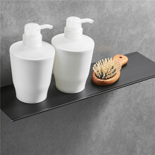 2X Regale ein der Wand Regal Aus Metall, Schwebende Regale im Schwarz, Badezimmer Regale, Regale ein der Wand, Gewürz Regale ein der Wand (40 cm)