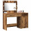 VidaXL vidaXL Dressing Table with Mirror Lights 2 pcs Brown Engineered wood 2