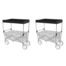 2X Toldo para Vagão de Jardim, Acessório para Proteção Contra o , Carrinho, Acessórios para Acampamento Ao Ar Livre, Equipamento de Piquenique