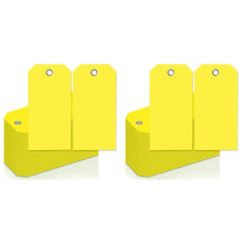 200pcs 4 3/4In X 2 3/8In Neon Shipping Tags Blank Heavy Duty Hang Tags with Reinforced Holes Writable Luggage Tags,B