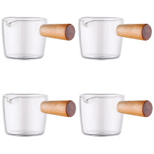 4Pcs Sauce Dish with Handle Dipping Bowl Glass Bowls Sauce Dish Seasoning Dish Saucer Plates Tableware Kitchen Tool