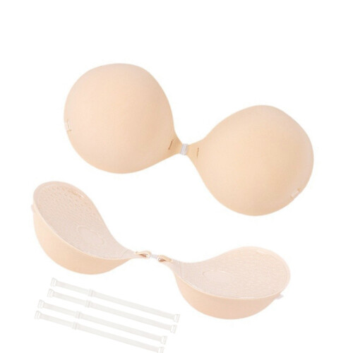 2 Piece Women's Thickened Push Up Adhesive Strapless-Color A