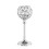 (Silver, M) Mini Crystal Candlestick - Durable Metal Candle Holder 1
