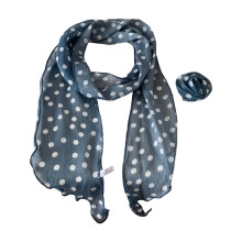 Foulard en polyester respirant, foulard de-P fond bleu dodot