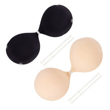 Soutien-gorge adhésif Invisible dos nu, 2-Couleur de peau noir B