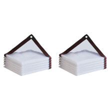 2X Tarp Waterproof - Clear Heavy Duty Tarps, Outdoor Transparent Cover 2x2m