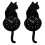 2X Black-Cat Pendulum Wall Clock,Cat Clock,Cat Clock with Moving Tail,Cat Swinging,Whimsical Funny Wall Clocks 1