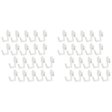 48 Ganci per Pannelli Forati un Forma di J, Accessori per Organizer per Strumenti, Pannelli Forati, Bianca