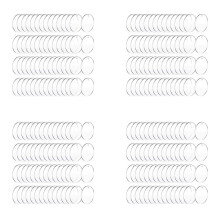 200 Pcs 3 Inch Acrylic Blanks with Hole Transparent Circle Ornament Clear Round Acrylic Christmas Ornament Blanks