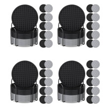 40-Pack Glasunderlägg för Drycker Silikonunderlägg med Hållare Halkskydd Tvättbara Koppunderlägg Värmebeständig