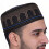Polyester de chapeau ethnique brodé traditionnel de Hui-Noir 58 1
