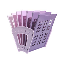 Plastic Books Stand Adjustable Design Bookends-Purple M