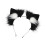Accessoire de cheveux oreilles d'animaux doux de qualité-Noir 1