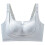 Breathable Nylon Push Up Bra With-Silver gray white 38 85 1