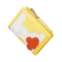 Porte-cartes multifonctionnel, portefeuille court-Jaune