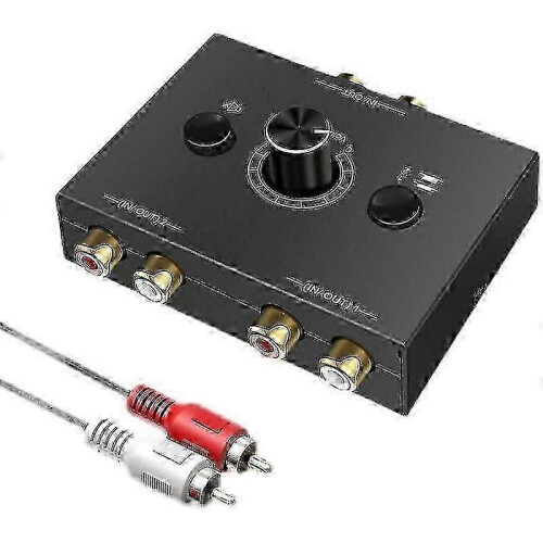 Splitter audio stereo per dispositivi RCA con controllo mute