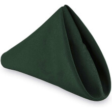 Confezione da 12 tovaglioli da tavola in tessuto verde da 43 cm (17") - Tovaglioli in tessuto di poliestere lavabili in lavatrice
