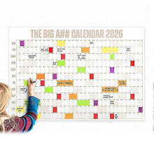 Il grande calendario A## 2026 - Calendario da parete di grandi dimensioni con penna e adesivi, agenda mensile 2026 per casa e ufficio,