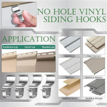 Vinyl-Siding Hooks for Hanging Outdoor, Upgrade Heavy Duty Hooks for Siding 60PCS