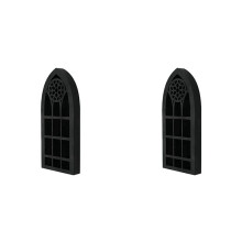 2X Wall Mounted Floating Shelves Old Church Window Crystal Wall Shelf Wall Hanging Gothic Boho Black Essential Oil Shelf