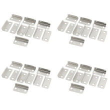 40 Pcs Home Office Silver Tone Metal Right Angle Drawer Lock Strike Plate