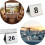 50PCS Restaurant Bar Place Table  Tabletop Number Sign Stackable Table Number Cards Double-Side Black Number 4