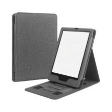 Custodia a libro compatibile con Kindle di quinta, sesta, settima e decima generazione con due cinturini da polso e supporto, colore gr