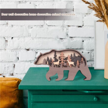 2X Bear and Deer Wall Decoration, Bear Decorations for Home, Bear Art Wall Decor, Rustic Home Decor, Cabin Decor