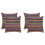 Conjunto de 4 Fronhas Bohemian Throw Fronhas Decorativas Boho Mexican Retro Stripe Multicolor, para Sofá 18X18 Polegadas 1