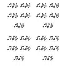 120 Stuecke Musik Noten Thema Cupcake Topper Papier Kuchen Einsaetze Karte Hochzeitstorte Topper Dekoration