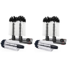 2X Water Bottle Cleaning Brush Glass Cup Washer with Suction Base 3 Bristle Brush for Beer Cup, Long Leg Cup
