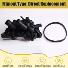 Thermostat Wasserpumpe und Riemen 04E121600BD 04E121600AL für Lingdu Caddy A3 für 1.6 1.4T