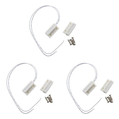 6X White Door Window Contacts Magnetic Reed  Sensor