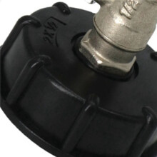 2X IBC Outlet Tap Tank 3/4Inch Drain Adapter S60X6 1000 L Tank Rainwater Container Brass Hose Faucet Valve