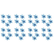 Christmas Glitter 40Pcs Christmas Tree Ornament Artificial Wedding Christmas Flowers Wreaths Wedding Ornaments ()