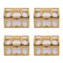 4X Jewelry Box Candy Ring Earrings Necklace Case Gift Birthday Party Wedding Decor Jewelry Gold S