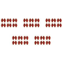 30 Pieces Red Bowknot Napkin Rings, Butterfly Knot Napkin Ring Holders Handmade Metal Napkin Buckles Elegant Table Decor