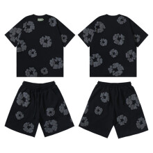 "Sommer shortssett for menn 2026, bomull, fritidsdress, reiseklar, 2-delt"